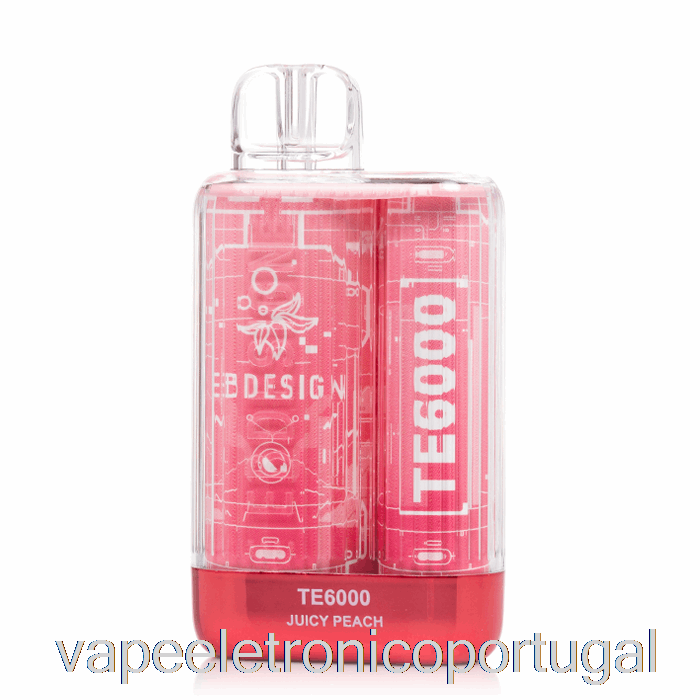 Vape Eletrônico Eb Te6000 Descartável Suculento Pêssego